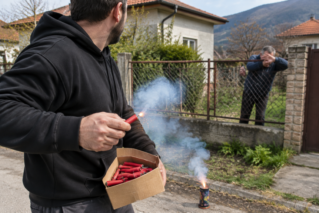 Мъж от Сопот гърмя с пиратки два дни и заплю съсед