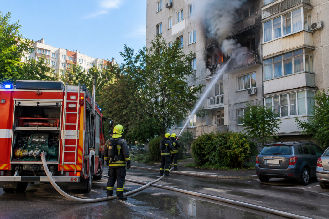 Пожарната в Пловдив овладя пожар в „Тракия“ без евакуация