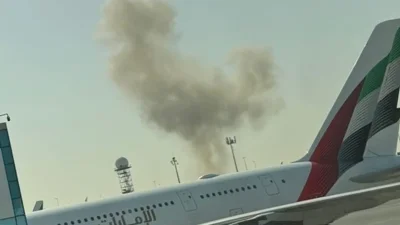 Дрон удари близо до летището в Дубай и подпали резервоар за гориво. Emirates спира полети