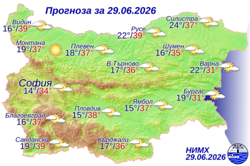 Ето какво ще бъде времето днес