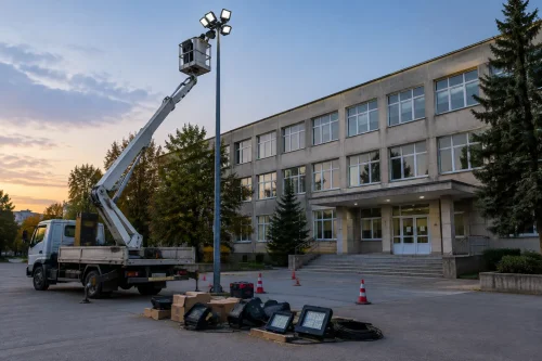 „Рудин“ монтира осветлението на „Христо Бонев“ до 26 октомври