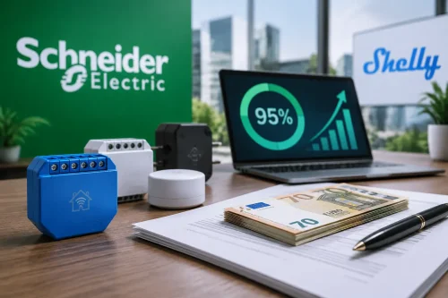 Schneider Electric предлага 70 евро за Shelly и търси 95% контрол