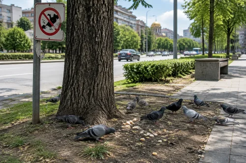Скрита камера следи храненето на гълъби на бул. „България“ в Пловдив
