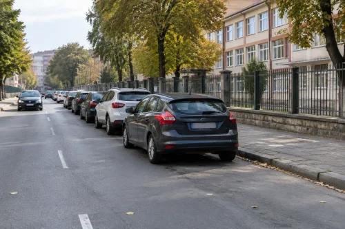 Шофьори в Пловдив паркират в насрещното до училище