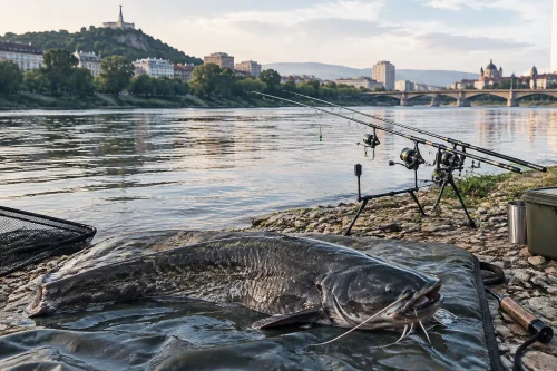 Журналистът Димитър Димитров хвана сом на Марица край Пловдив