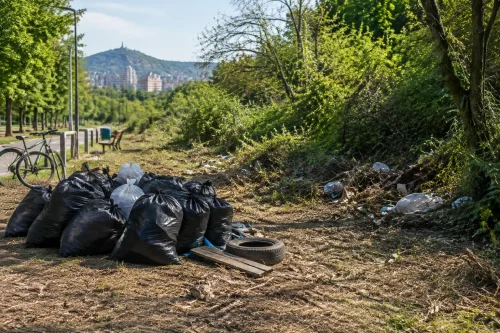 Доброволци разчистиха 1,5 декара зелена площ в Пловдив
