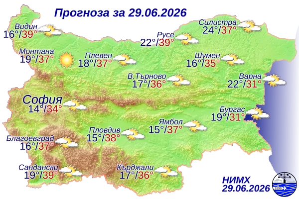 Ето какво ще бъде времето днес