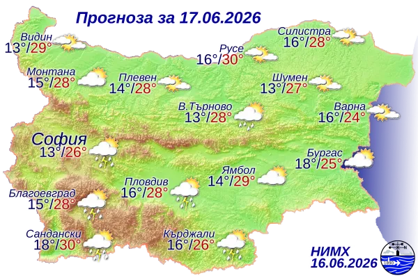 Ето какво ще бъде времето днес
