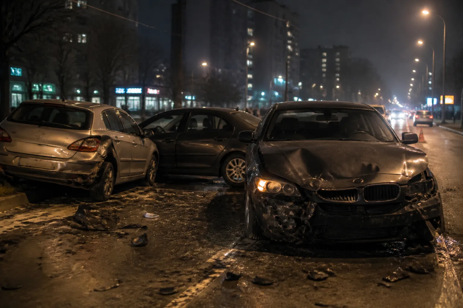 Млад шофьор с БМВ помля три коли в „Тракия“