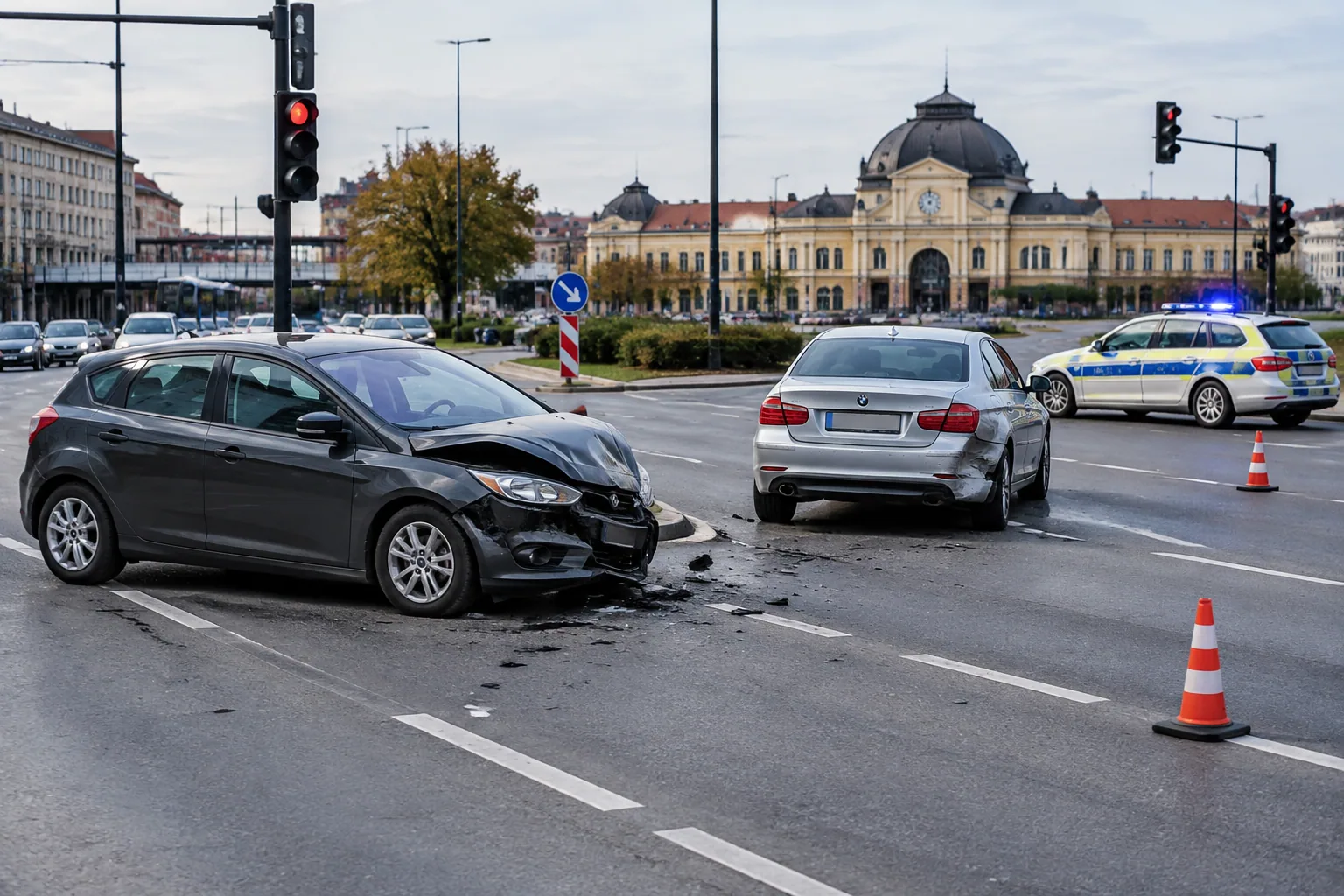 Катастрофа блокира две ленти до Централна гара в Пловдив