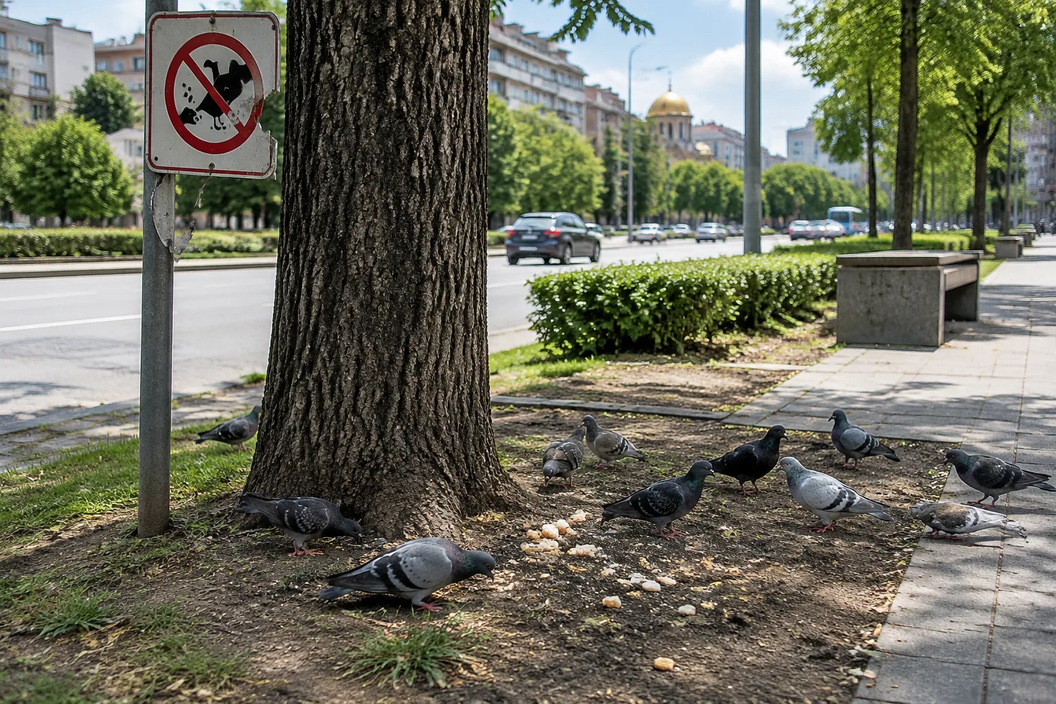Скрита камера следи храненето на гълъби на бул. „България“ в Пловдив