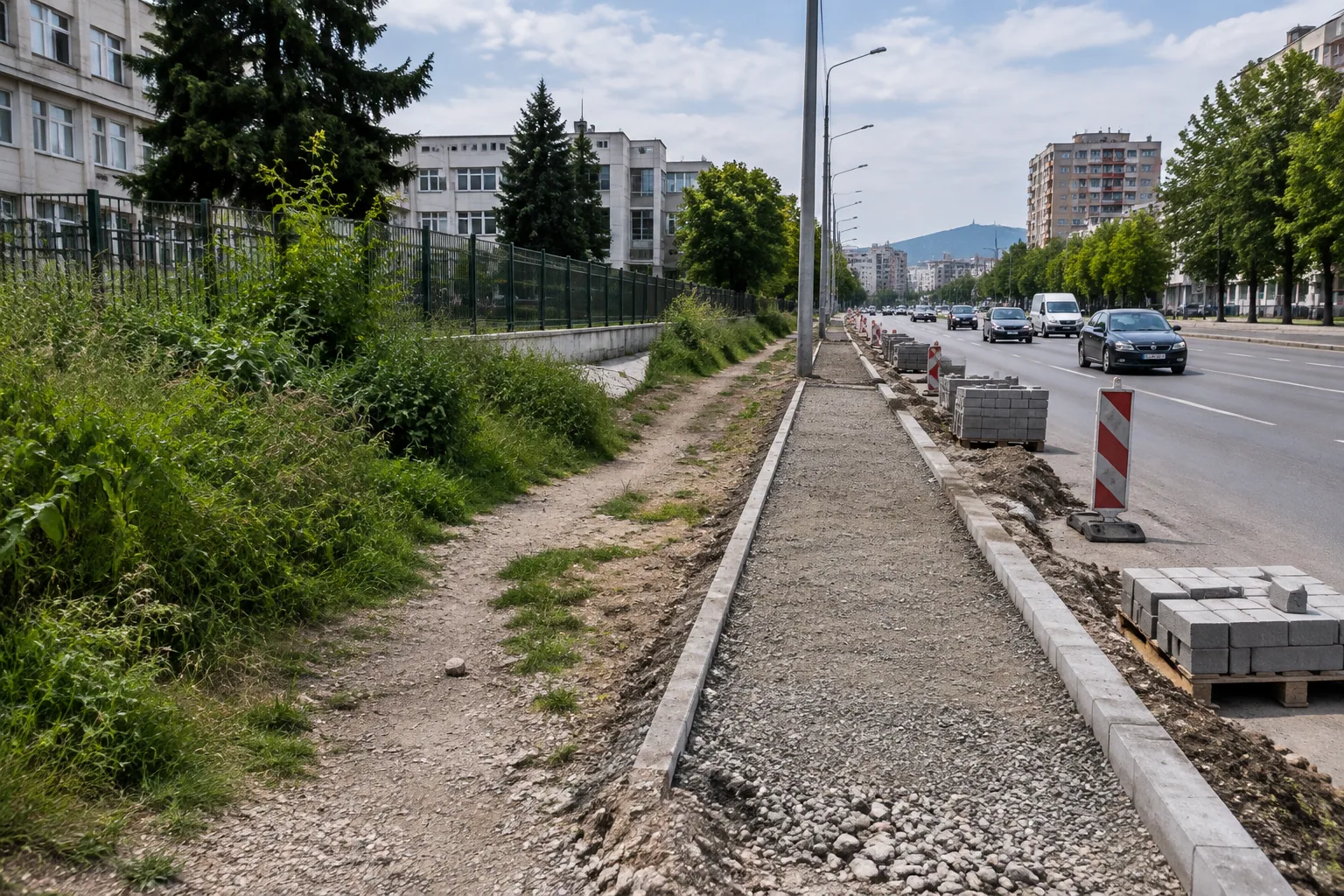 Пловдив строи нов тротоар на бул. „Александър Стамболийски“