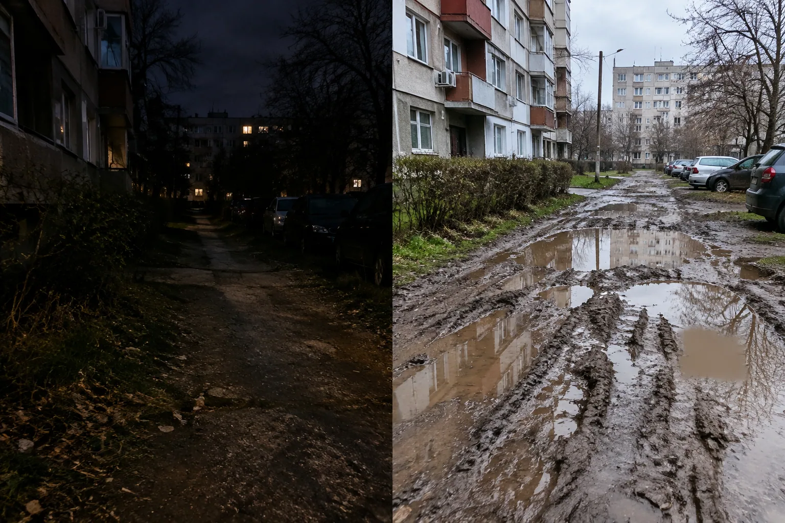 Жители на „Южен“ искат спешни мерки за кал и мрак
