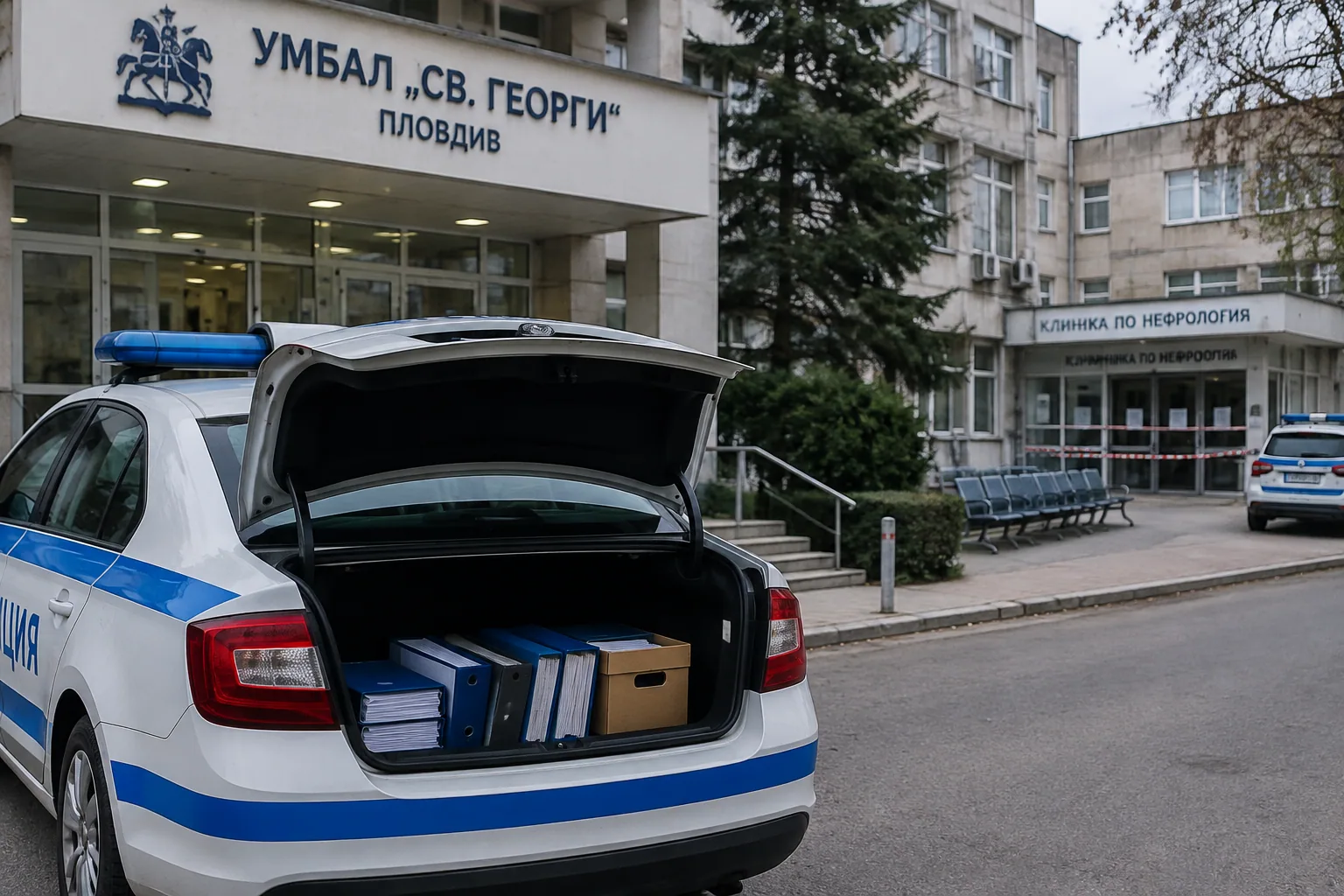 Икономическа полиция изнесе документи от УМБАЛ „Св. Георги“ в Пловдив