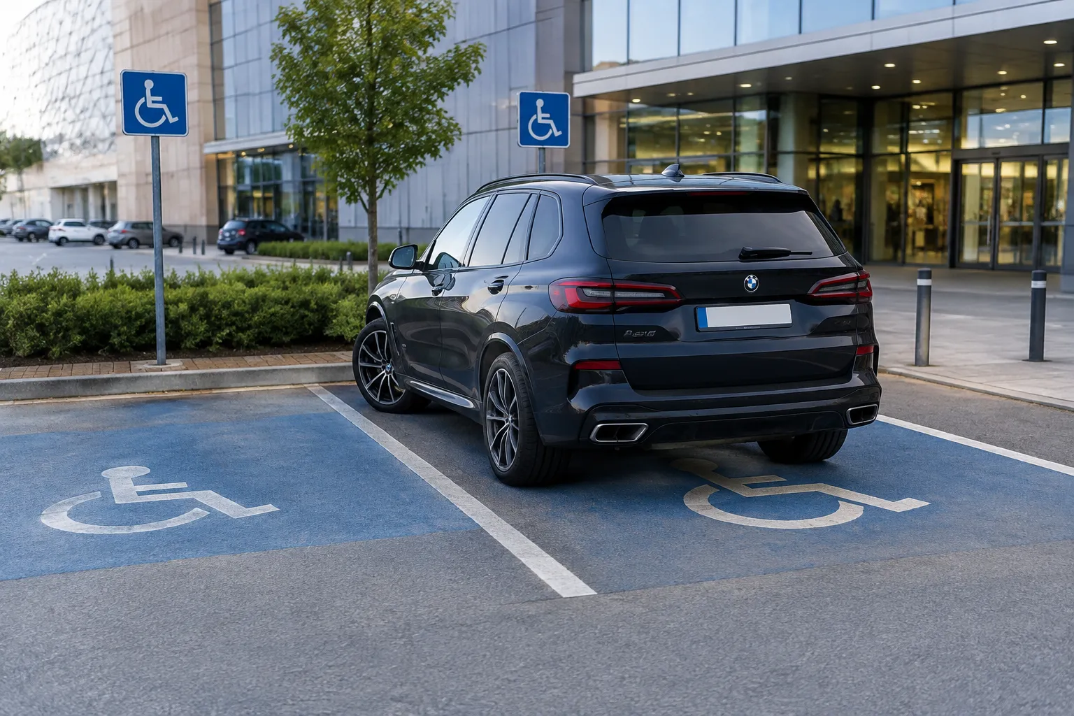 BMW блокира няколко места за инвалиди в мол в Пловдив